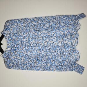 NWT Lilly Pulitzer Women's Lunar Blue/Palm Beach Petals Top Size 2